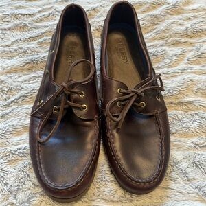 Sperry Dark Brown Leather Boat Shoes